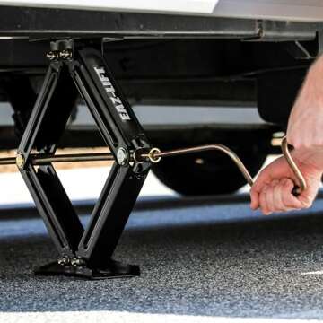 Camco EAZ-Lift 24-inch Stabilizing RV Scissor Jacks - Features a 7,500 lb Load Capacity - Heavy-Duty...