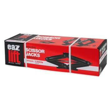 Camco EAZ-Lift 24-inch Stabilizing RV Scissor Jacks - Features a 7,500 lb Load Capacity - Heavy-Duty Steel Construction - Set of 2 (48830)