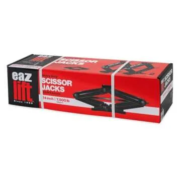 Camco EAZ-Lift 24-inch Stabilizing RV Scissor Jacks - Features a 7,500 lb Load Capacity - Heavy-Duty Steel Construction - Set of 2 (48830)