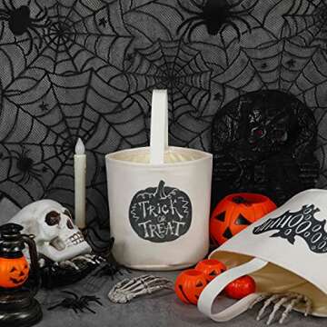 4 Halloween Buckets - Reusable Trick or Treat Bags