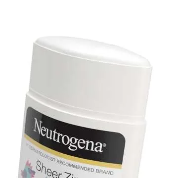 Neutrogena Sheer Zinc Oxide Kids Mineral Sunscreen Stick, Broad Spectrum SPF 50+ & UVA/UVB Protection & Water Resistant with Residue-Free, No-Mess Application, Oil- & Paraben-Free, 1.5 oz