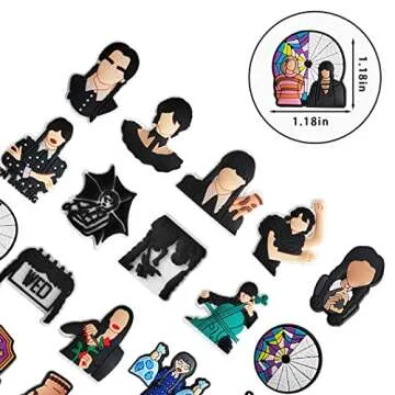 20 PCS Cool Croc Charms, PVC Croc Charms Characters Horror Movie Croc Charms for Boys Girls Kids Teens Shoe Decoration Charms Croc Accessories Croc Pins for Clog Bracelet Wristband Sandals Slippers