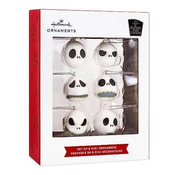 Jack Skellington Mini Christmas Ornaments Set of 6