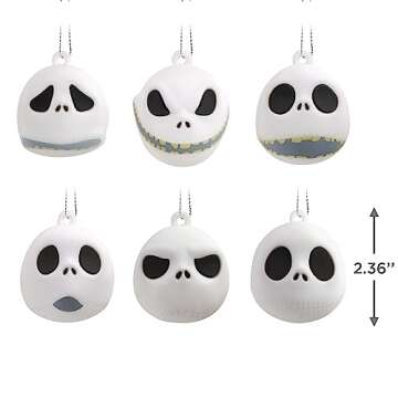 Jack Skellington Mini Christmas Ornaments Set of 6