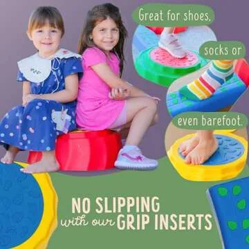 MOONKEE Set of 2-1 Stepping Stones for Kids + 1 Magnetic Drawing Board Pen - Indoor or Outdoor Physical and Sensory Play Equipment for Floor is Lava, Obstacle Course