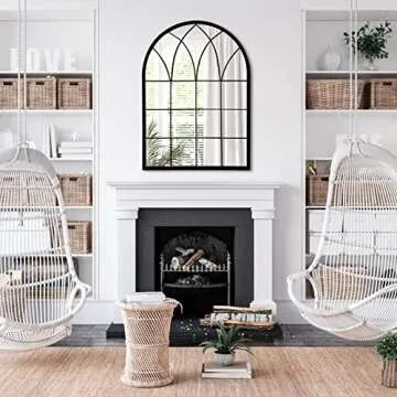 DAOYIJIAJU Arched Window Wall Mirror for Stylish Home Decor