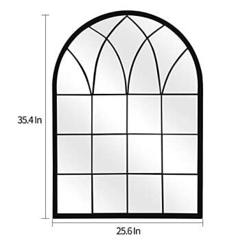 DAOYIJIAJU Arched Window Wall Mirror for Stylish Home Decor