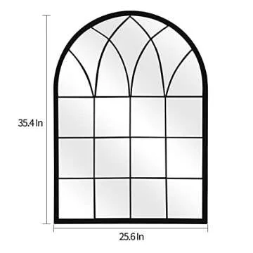 DAOYIJIAJU Arched Window Wall Mirror for Stylish Home Decor