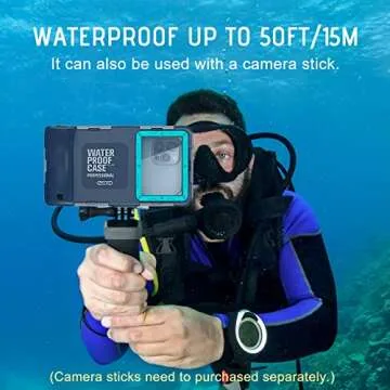 Oreclriy Waterproof Phone Case, Under Water Proof Phone Case for Snorkeling Floating Diving, Underwater Case for iPhone 11/12/13/14 Pro Max XR/XS Samsung Galaxy S23/S22/S21 Ultra/Plus Oneplus Blue