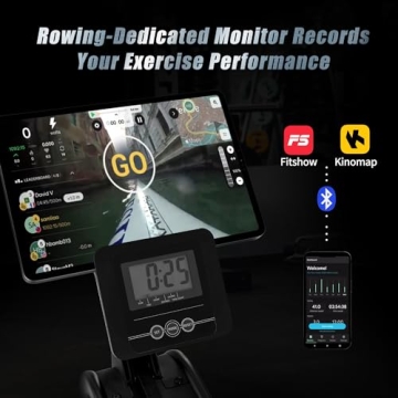 HouseFit Water Rower for Home Use with 330Lbs Capacity