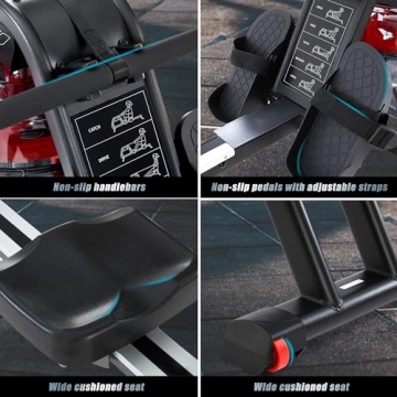 HouseFit Water Rower for Home Use with 330Lbs Capacity