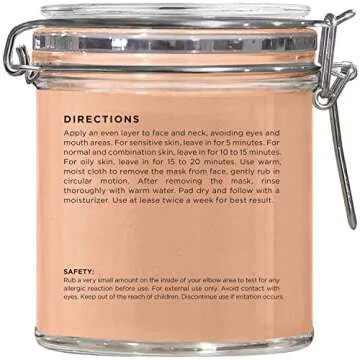 Majestic Pure Moroccan Red Clay Facial Mud Mask with British Rose - Natural Skin Care Mask 10 oz