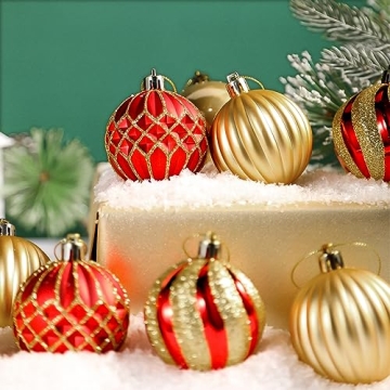 SHareconn 30CT Colorful Shatterproof Christmas Balls