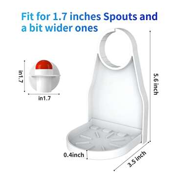 [2 Pack] Laundry Detergent Cup Holder Detergent Drip Catcher, Laundry Organizer Clip Tight on Laundry Bottle Spouts, No More Leaks or Mess with Detergent and Fabric Softener in Laundry Room