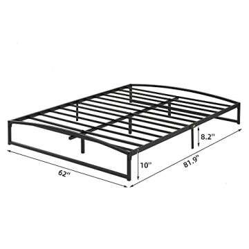IDEALHOUSE Low Bed Frame Queen Size, 10 Inch Heavy Duty Metal Platform Queen Bed Frame Low Profile, ...