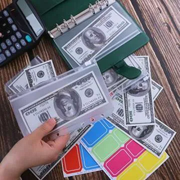 Antner A6 Budget Binder with Zipper Cash Envelopes for Money Organizer & Budgeting, PU Budget Planner Money Saving Binder with Cash Stuffing Envelopes & Labels for Home Office Travel, Dark Green