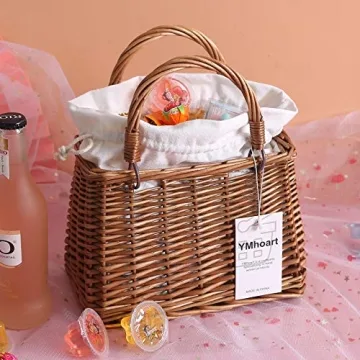 Straw Beach Bags For Women Summer Clutch Rattan Woven Wicker Purse Crochet Tote