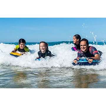 Inflatable Boogy Boards for Beach Travel Toys, 30” Cavas Slip Slide Water Park Body Surfing Board with Handles, Summer Fun Water Pool Game Toys for Kids 4,8,12 Ages Colorful