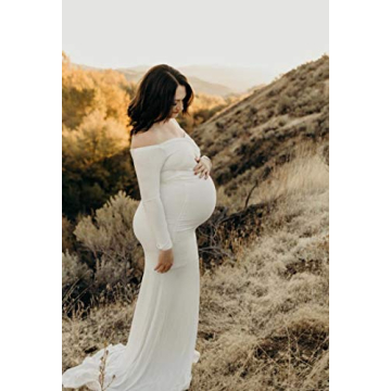 Saslax Maternity Elegant Slim Fit Photography Dress