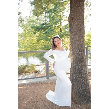 Saslax Maternity Elegant Slim Fit Photography Dress