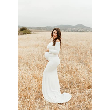 Saslax Maternity Elegant Slim Fit Photography Dress