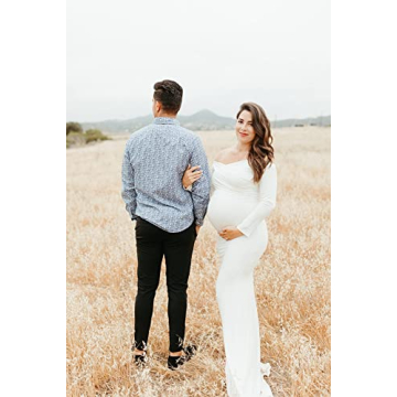 Saslax Maternity Elegant Slim Fit Photography Dress