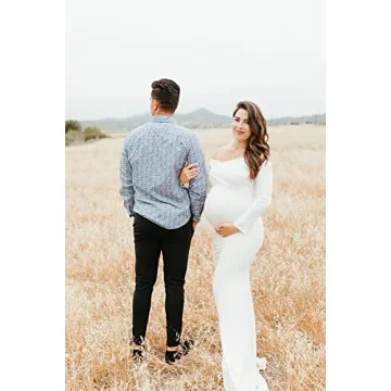 Saslax Maternity Elegant Slim Fit Photography Dress