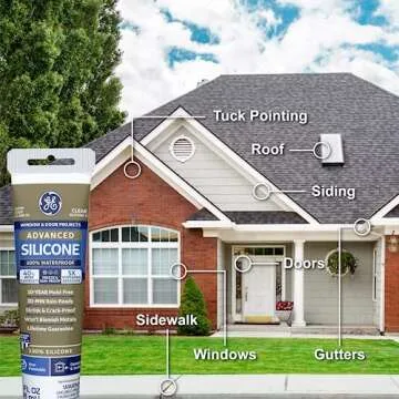 GE Advanced Silicone Caulk for Window & Door - 100% Waterproof