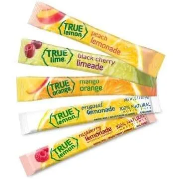 True Lemon Bulk Pack - 500 Count with 5 True Lemon Sticks Variety Lemonades - Enjoy Refreshing Citrus Flavors in Every Sip