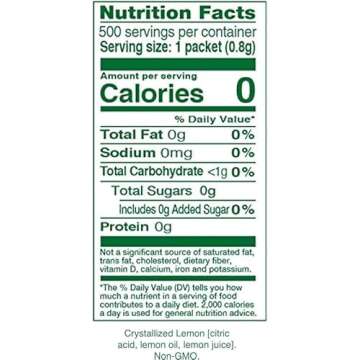 True Lemon Bulk Pack - 500 Count with 5 True Lemon Sticks Variety Lemonades - Enjoy Refreshing Citrus Flavors in Every Sip