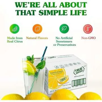 True Lemon Bulk Pack - 500 Count with 5 True Lemon Sticks Variety Lemonades - Enjoy Refreshing Citrus Flavors in Every Sip