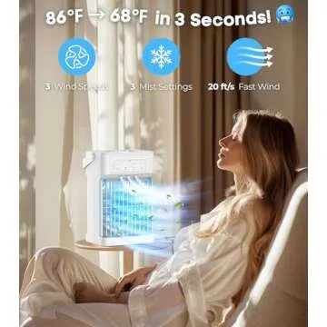 Portable Air Conditioners with 3 Speeds & Mist Settings
