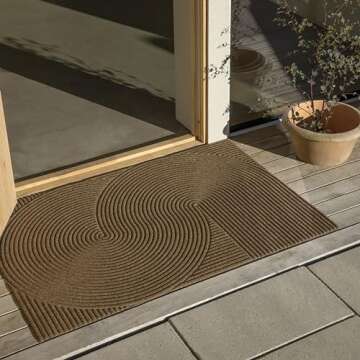 HEYMAT Sand Front Door mat, Indoor Outdoor Rug Waterproof, Scandinavian Home Decor, Fall Doormat, 3x4 entryway Rug - Beige