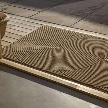 HEYMAT Sand Front Door mat, Indoor Outdoor Rug Waterproof, Scandinavian Home Decor, Fall Doormat, 3x4 entryway Rug - Beige