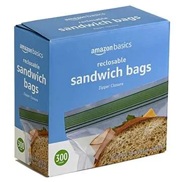 Amazon Basics Sandwich Storage Bags 300 Count - Versatile & Affordable