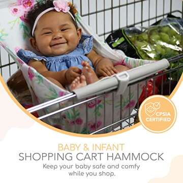 Binxy Baby Shopping Cart Hammock for Infants and Toddlers, Cart Seats for Babies, for All Car Seat M...