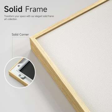 Large Framed Abstract Wall Art Set for Modern Decor