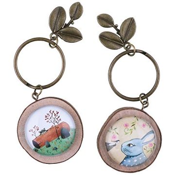 HAUTOCO 1.18 Inch Glass Cabochons for Jewelry Making