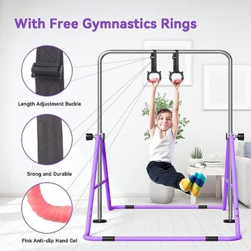 Adjustable Kids Gymnastics Bar for At-Home Training