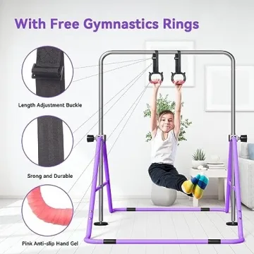 Adjustable Kids Gymnastics Bar for At-Home Training
