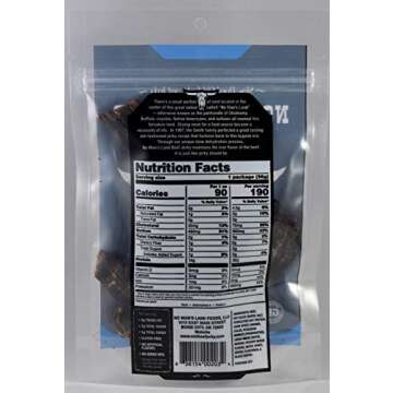 No Man’s Land BLACK PEPPER Beef Jerky High Protein Low Calorie Low Carb Beef Snack 3.5oz Bag