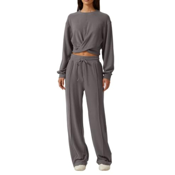 QINSEN Women's Stylish Ultra-Soft 2-Piece Lounge Set