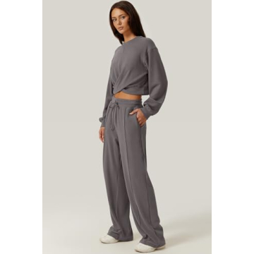 QINSEN Women's Stylish Ultra-Soft 2-Piece Lounge Set