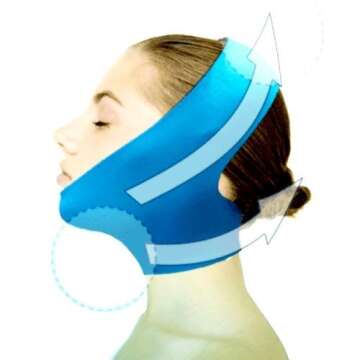 New Version Beauty V-Line Face Chin Neck Facial Skin Lift Up Belt Mask - Blue by Dexac