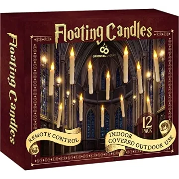 12Pcs Floating LED Candles with Remote Magic Decor