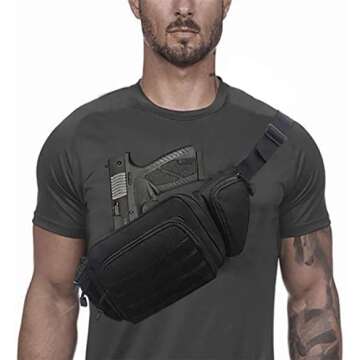 DMAIP Tactical Gun Case Concealed Carry Pouch Portable