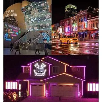 DSJJBLL Flexible Neon Rope Strip Night Light,Outdoor Indoor LED Cut Freedom 16.4FT/Set Power Supply/Clip Included (White)