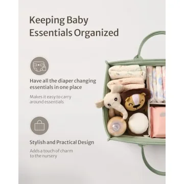 Blissful Diary Baby Diaper Caddy Organizer for Essentials