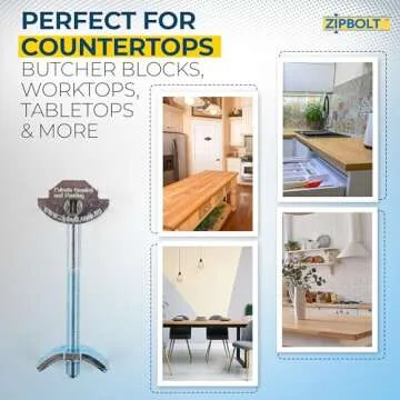 Zipbolt 10.500 Countertop Connector - Fast & Strong Joint Fasteners