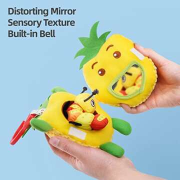 Jollybaby Plush Fruit Rattle Toy for Baby - Montessori Sensory Fun